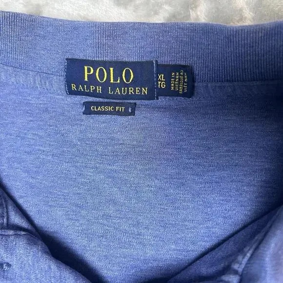 Polo by Ralph Lauren classic fit Men's Blue Polo Shirt US size XL - Picture 2 of 6